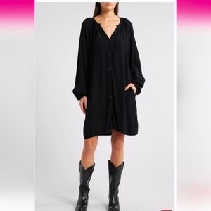 Black Button-Up Dress